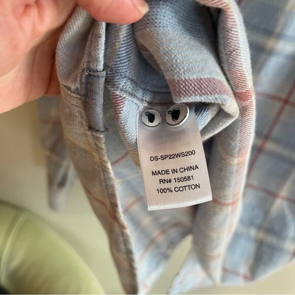 Flag & Anthem Reston Vintage Wash Button  Down Long Sleeve Plaid Shirt - Picture 13 of 15